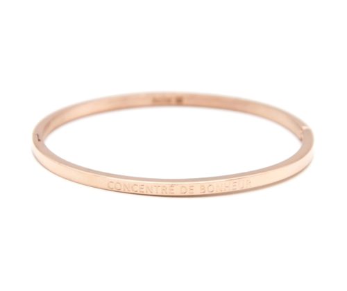 Bracelet-Jonc-Fin-Acier-Or-Rose-avec-Message-Concentre-De-Bonheur