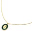 Collier-Fine-Chaine-Acier-Dore-avec-Vierge-Marie-Contour-Email-Vert-Sapin