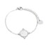 Bracelet-Fine-Chaine-avec-Cercle-Martele-Contour-Points-Acier-Argente