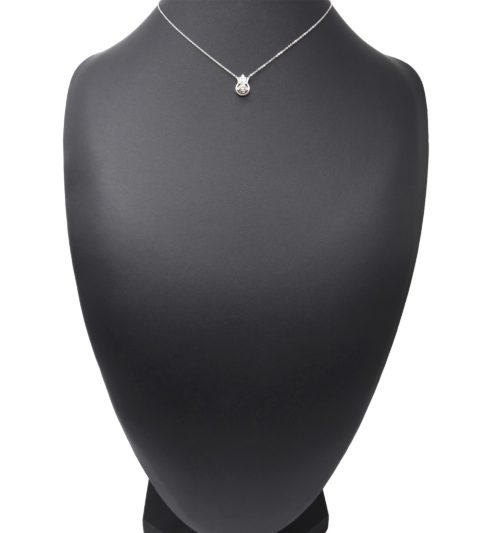 Collier-Fine-Chaine-avec-Pendentif-Couronne-Strass-Acier-Argente-et-Pierre