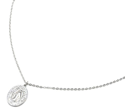 Collier-Fine-Chaine-Acier-Argente-avec-Pendentif-Vierge-Marie-Contour-Strass-Blanc