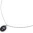 Collier-Fine-Chaine-Acier-Argente-avec-Croix-Contour-Ovale-Strass-Noir