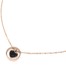 Collier-Fine-Chaine-avec-Pendentif-Anneau-Acier-Or-Rose-et-Coeur-Strass-Noir