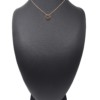 Collier-Fine-Chaine-avec-Pendentif-Anneau-Acier-Or-Rose-et-Coeur-Strass-Noir