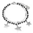 Bracelet-Perles-Noires-et-Boules-avec-Charms-Etoiles-Acier-Argente