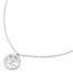 Collier-Fine-Chaine-avec-Medaille-Martelee-Colombe-et-Points-Acier-Argente