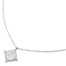 Collier-Fine-Chaine-avec-Cercle-Martele-Contour-Points-Acier-Argente