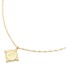 Collier-Fine-Chaine-avec-Cercle-Martele-Contour-Points-Acier-Dore