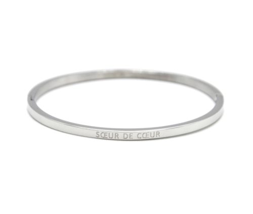 Bracelet-Jonc-Fin-Acier-Argente-avec-Message-Soeur-de-Coeur