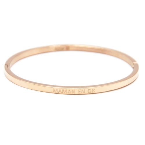 Bracelet-Jonc-Fin-Acier-Or-Rose-avec-Message-Maman-en-Or