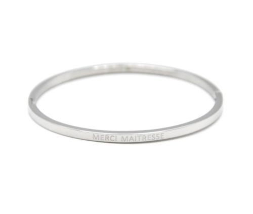 Bracelet-Jonc-Fin-Acier-Argente-avec-Message-Merci-Maitresse