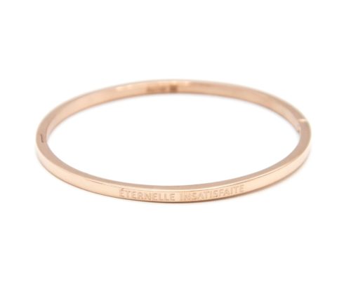 Bracelet-Jonc-Fin-Acier-Or-Rose-avec-Message-Eternelle-Insatisfaite