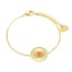 Bracelet-Fine-Chaine-avec-Charm-Fleur-Ajouree-Acier-Dore-et-Pierre-Orange