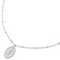 Collier-Chaine-Boules-avec-Ovale-Martele-Triple-Points-Acier-Argente