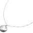 Sautoir-Collier-Chaine-Boules-avec-Coquillage-Relief-Acier-Argente