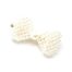 Barrette-Pince-Cheveux-Metal-Dore-avec-Noeud-Multi-Perles-Assorties-Ecru