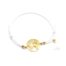 Bracelet-Elastique-Blanc-avec-Charm-Globe-Acier-Dore-et-Pompon