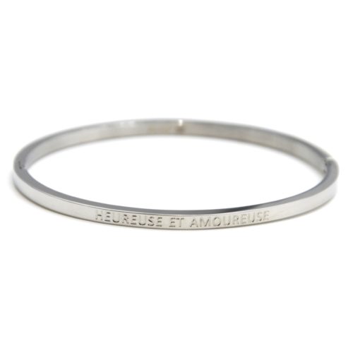 Bracelet-Jonc-Fin-Acier-Argente-avec-Message-Heureuse-et-Amoureuse