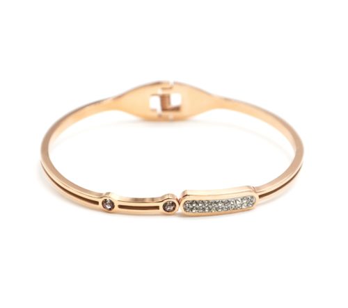 Bracelet-Jonc-Fin-Ajoure-Acier-Or-Rose-avec-Rectangle-Arrondi-Strass