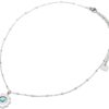 Collier-Chaine-Boules-Pendentif-Soleil-Acier-Argente-et-Pierre-Turquoise