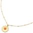 Collier-Chaine-Boules-Pendentif-Soleil-Acier-Dore-et-Pierre-Orange