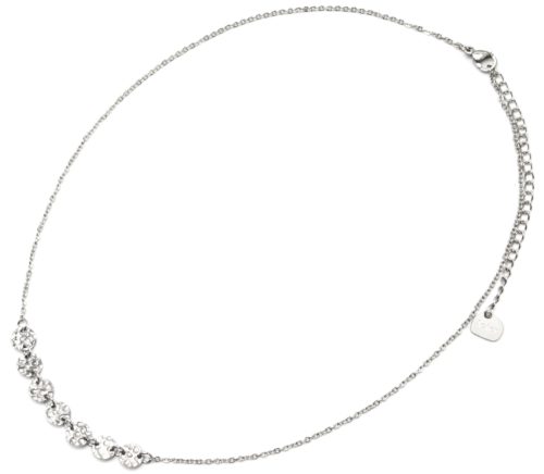 Collier-Fine-Chaine-Pendentif-Medailles-Martelees-Acier-Argente