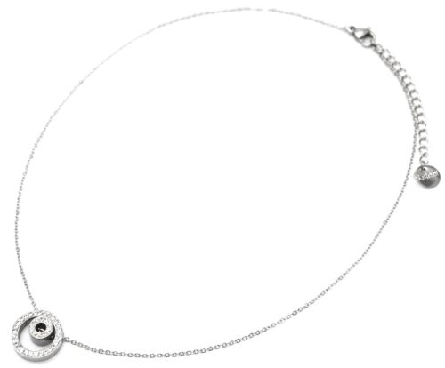 Collier-Fine-Chaine-Acier-Argente-avec-Pendentif-Double-Cercles-Strass