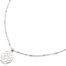 Collier-Chaine-Boules-Pendentif-Ovale-Motif-Ecailles-Croco-Acier-Argente