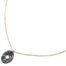 Collier-Fine-Chaine-Acier-Dore-avec-Pierre-Ovale-Effet-Marbre-Noir-Motif-Etoile-Polaire