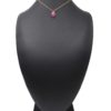 Collier-Fine-Chaine-Acier-Dore-avec-Pierre-Ovale-Effet-Naturel-Mauve-Motif-Etoile-Polaire
