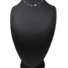 Collier-Fine-Chaine-Charms-Cercles-Noirs-Chiffres-Romains-et-Acier-Argente