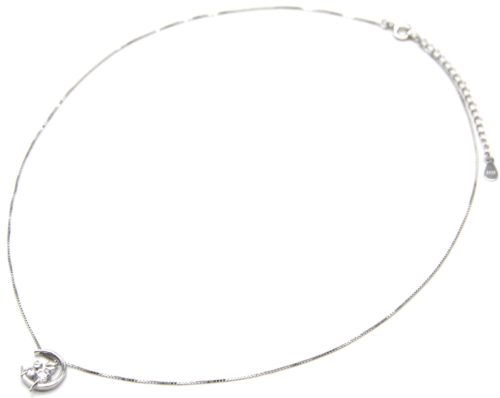 Collier-Fine-Chaine-Argent-925-Pendentif-Double-Chats-Pierres-Zirconium-et-Lune