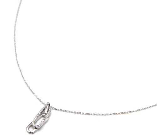 Collier-Fine-Chaine-Argent-925-Pendentif-Rectangles-Arrondis-Strass-Zirconium