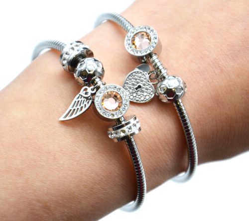 Bracelet-Jonc-Raye-Aimante-avec-Charms-Cercles-Strass-Pierre-et-Acier-Argente