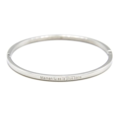 Bracelet-Jonc-Fin-Acier-Argente-avec-Message-Maman-tu-es-la-plus-belle