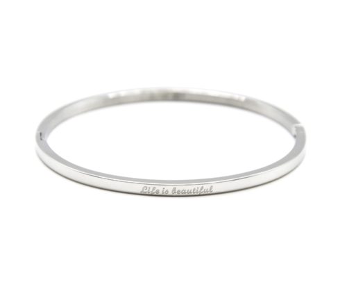 Bracelet-Jonc-Fin-Acier-Argente-avec-Message-Life-is-beautiful