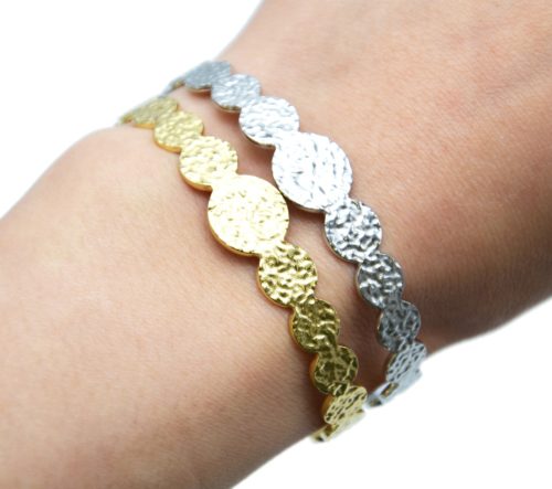 Bracelet-Jonc-Ouvert-avec-Multi-Cercles-Marteles-Acier