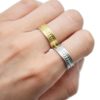 Bague-avec-Motif-Points-et-Contour-Acier