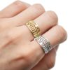 Bague-Large-avec-Motif-Ajoure-Feuilles-de-Laurier-Acier