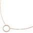 Collier-Fine-Chaine-Pendentif-Cercle-Contour-Billes-Acier-Or-Rose