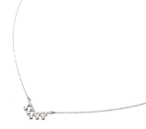 Collier-Fine-Chaine-Argent-925-Pendentif-V-Mini-Pampilles-Pierres-Zirconium