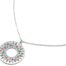 Collier-Fine-Chaine-Acier-Argente-Pendentif-Cercle-Motif-Soleil-Perles-Rocaille-Turquoise