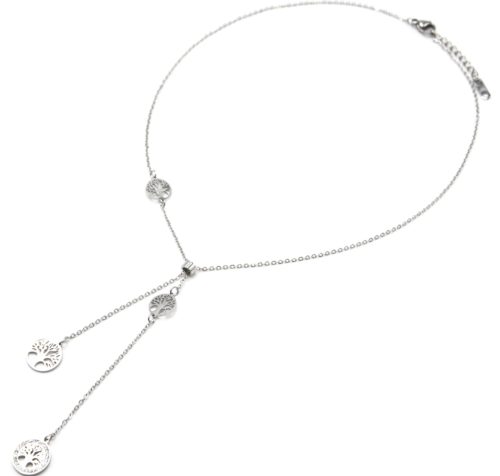 Collier-Fine-Chaine-Pendentif-Y-Cercles-Arbre-de-Vie-Acier-Argente-et-Strass