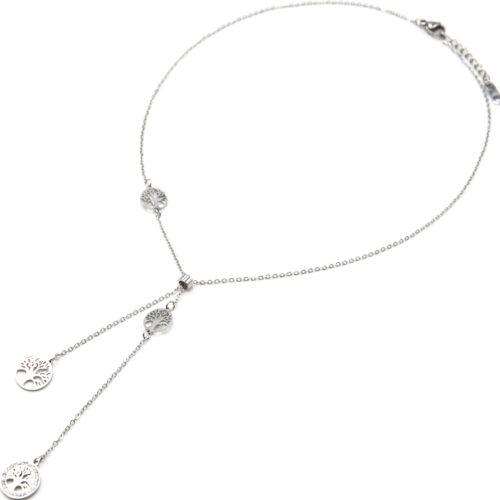 Collier-Fine-Chaine-Pendentif-Y-Cercles-Arbre-de-Vie-Acier-Argente-et-Strass