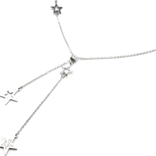 Collier-Fine-Chaine-Pendentif-Y-Etoiles-Contour-Acier-Argente-et-Strass