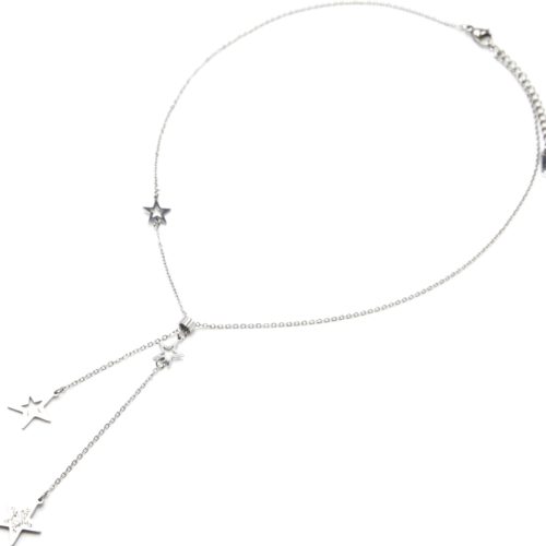 Collier-Fine-Chaine-Pendentif-Y-Etoiles-Contour-Acier-Argente-et-Strass