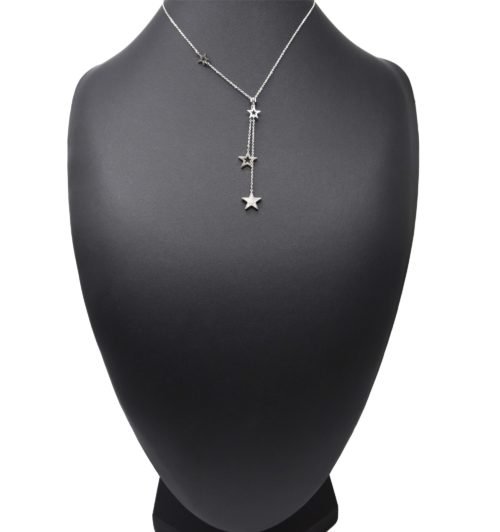 Collier-Fine-Chaine-Pendentif-Y-Etoiles-Ajourees-Acier-Argente-et-Strass