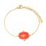 Bracelet-Fine-Chaine-avec-Medaille-Email-Orange-Motif-Baroque-et-Acier-Dore