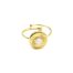 Bague-Reglable-avec-Cercle-Grave-Soleil-Acier-Dore-et-Pierre-Rose-Pale