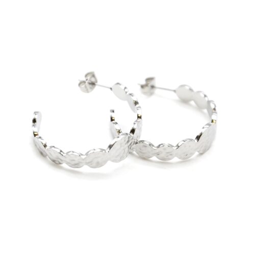 Boucles-dOreilles-Creoles-avec-Cercles-Marteles-Acier-Argente